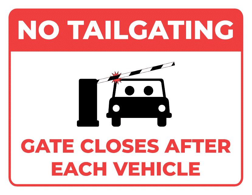 Gate Warning Sign Template