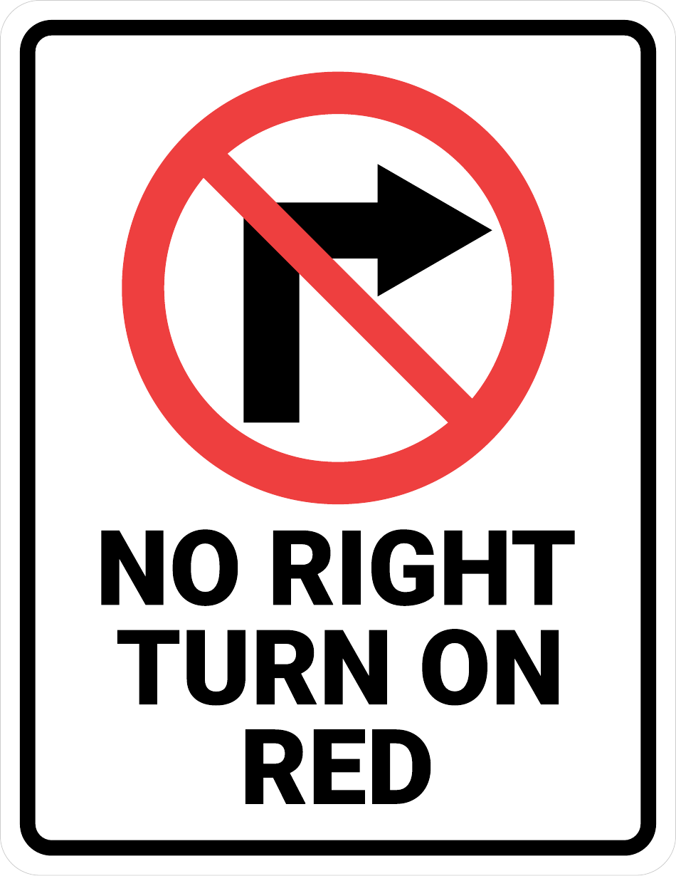 No Right Turn on Red Sign Template Download Printable PDF | Templateroller