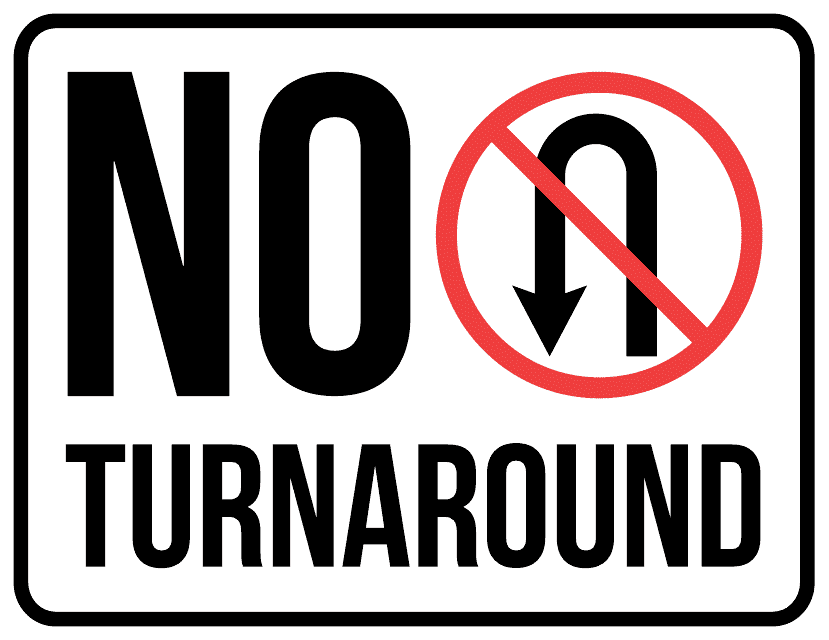 No Turnaround Sign Template
