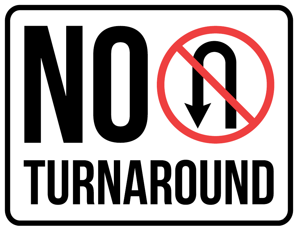 No Turnaround Sign Template, Page 1