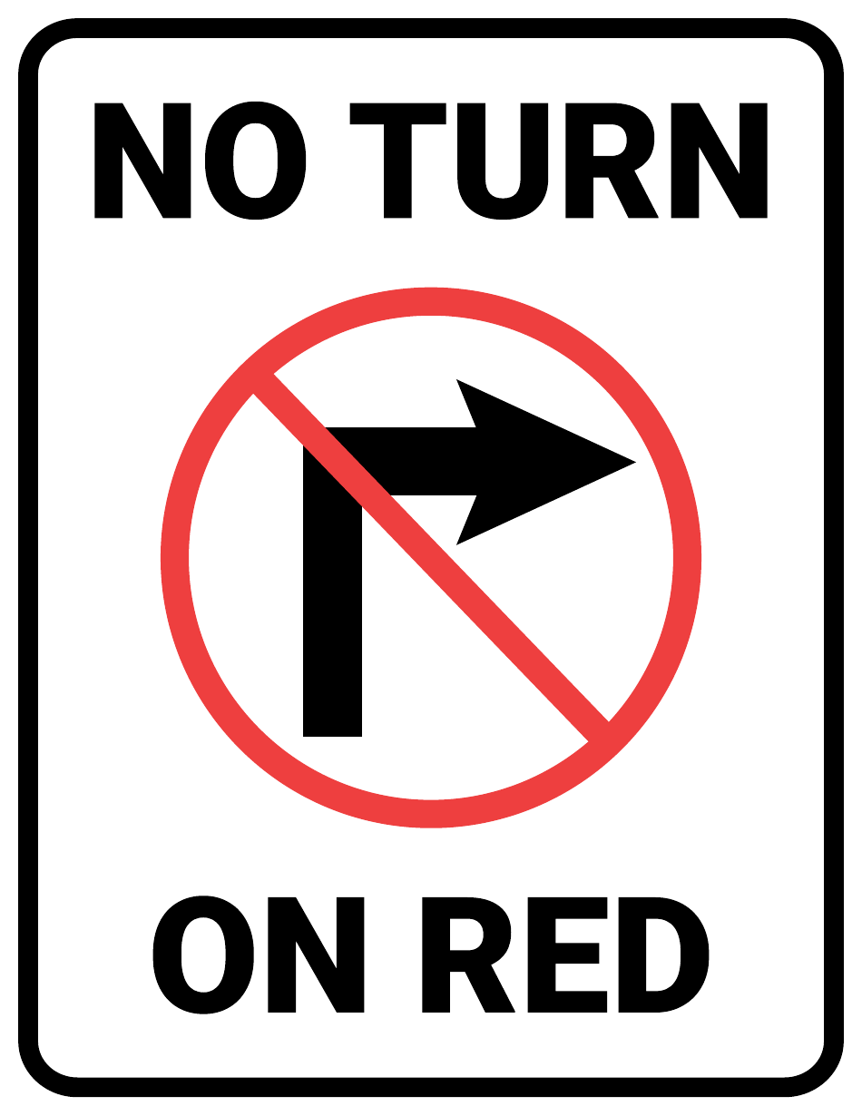 No Turn on Red Sign Template Download Printable PDF | Templateroller