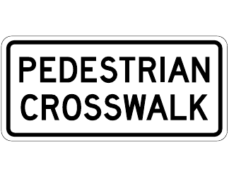 Document preview: Pedestrian Crosswalk Sign Template