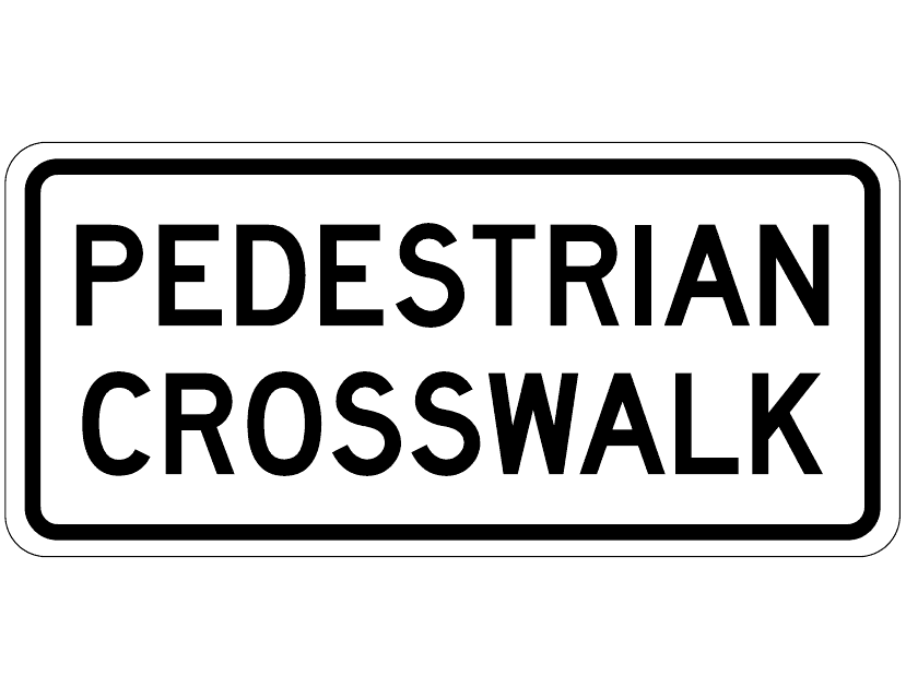Pedestrian Crosswalk Sign Template