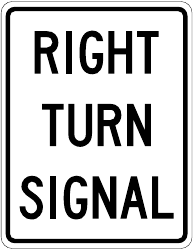 Document preview: Right Turn Signal Sign Template