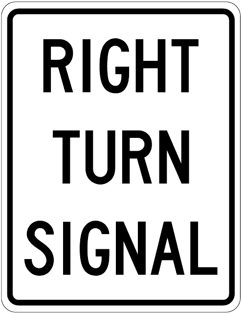Right Turn Signal Sign Template