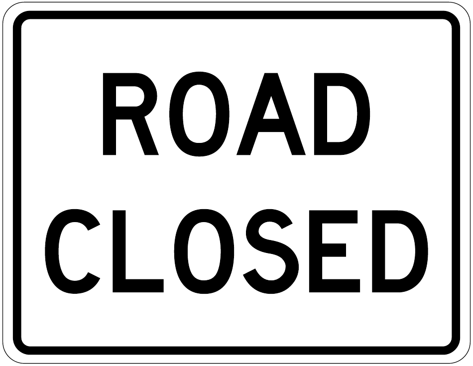Road Closed Sign Template, Page 1