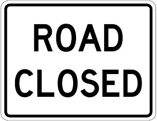 Document preview: Road Closed Sign Template