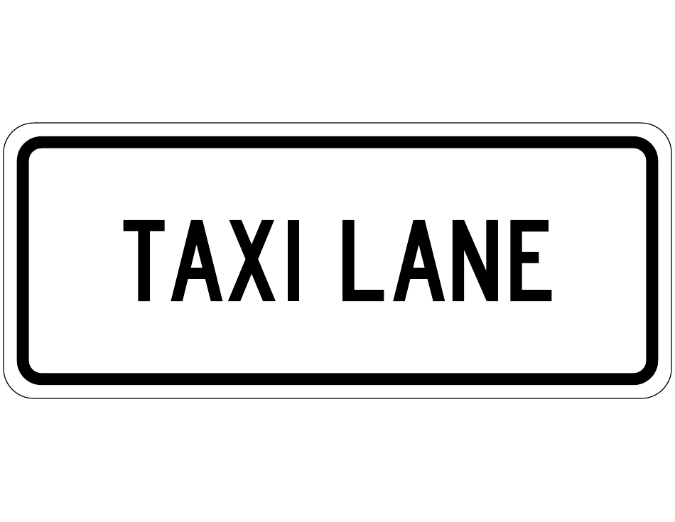 Taxi Lane Sign Template, Page 1