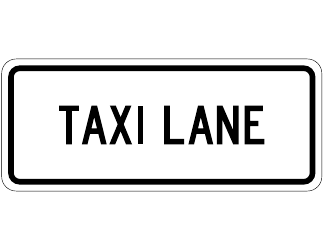 Document preview: Taxi Lane Sign Template