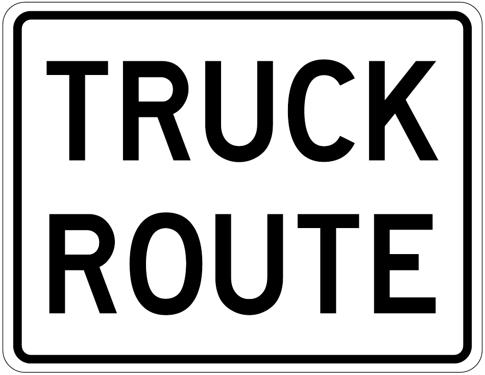 Truck Route Sign Template, Page 1