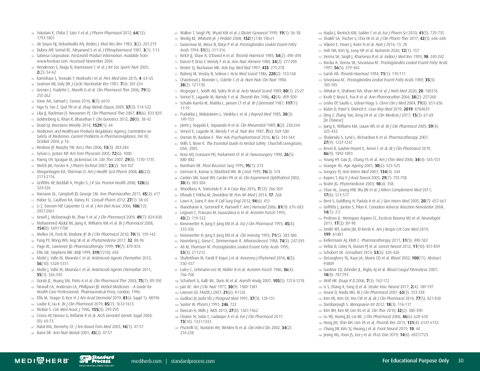 Herb-Drug Interaction Chart, Page 30