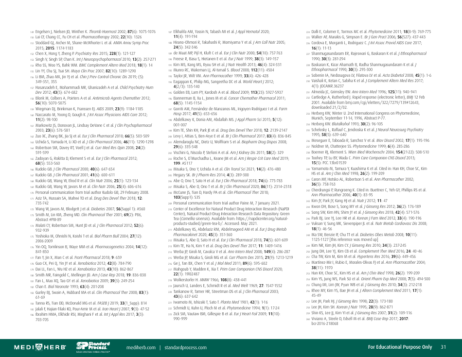 Herb-Drug Interaction Chart, Page 31