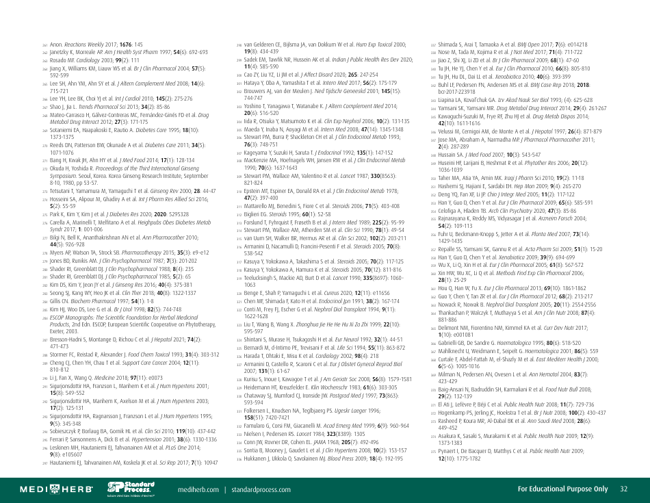Herb-Drug Interaction Chart, Page 32