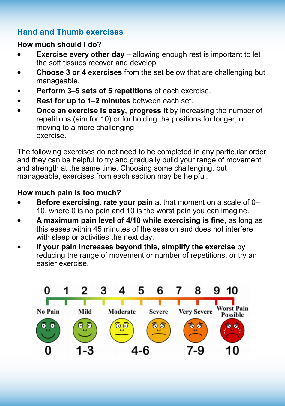 Hand Pain Chart - Dynamic Health, Page 3
