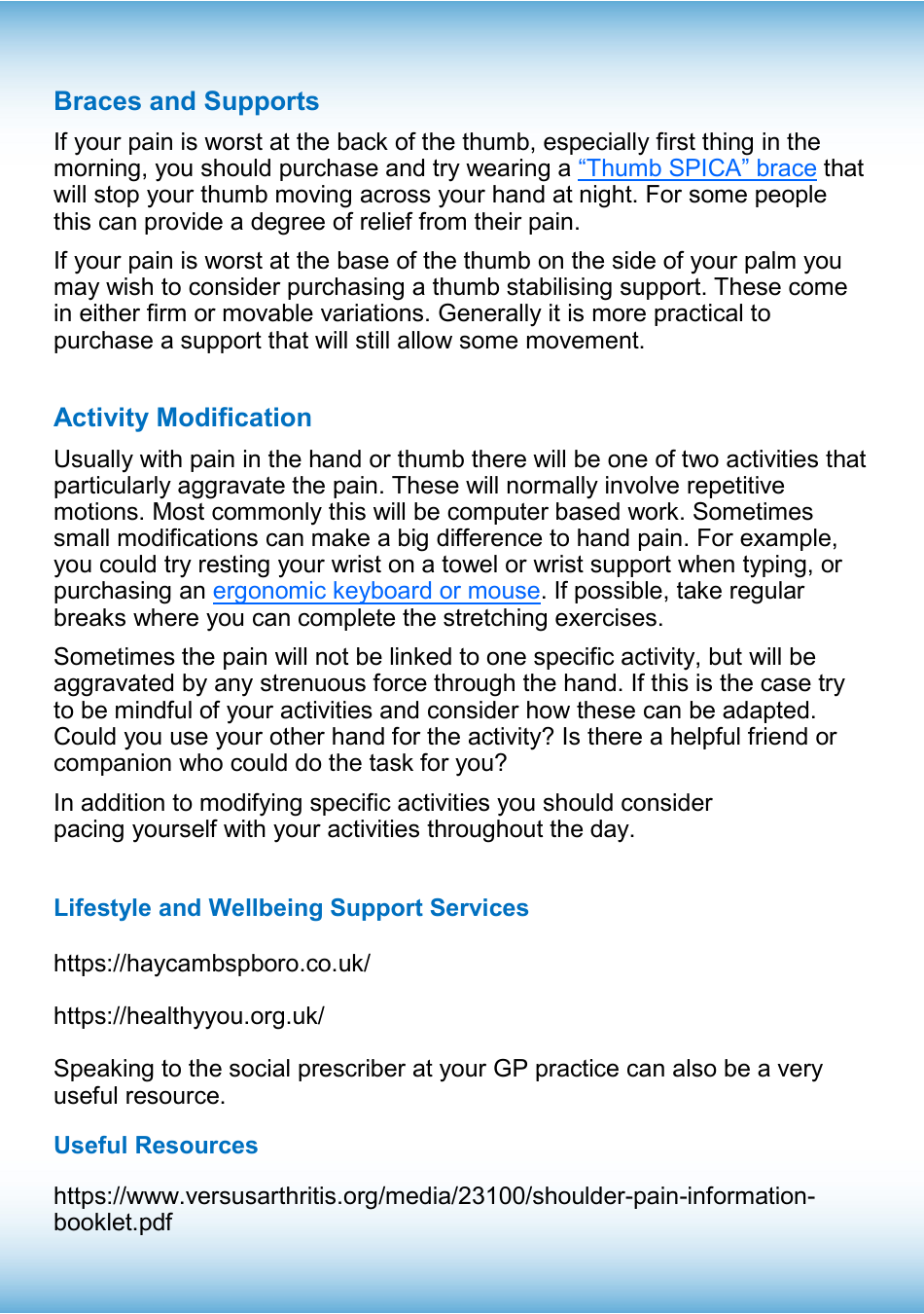 Hand Pain Chart - Dynamic Health, Page 7