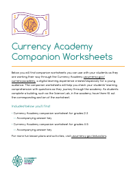 Document preview: Currency Academy Companion Worksheets - U.S. Currency Education Program (Cep)