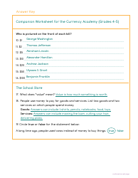 Currency Academy Companion Worksheets - U.S. Currency Education Program (Cep), Page 10