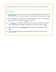 Currency Academy Companion Worksheets - U.S. Currency Education Program (Cep), Page 11