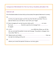 Currency Academy Companion Worksheets - U.S. Currency Education Program (Cep), Page 8