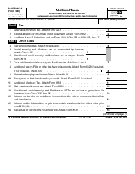 Document preview: IRS Form 1040 Schedule 2 Additional Taxes, 2023