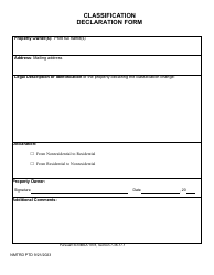 Classification Declaration Form - New Mexico