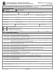 Form MO375-1122 Application/Renewal for Public Adjuster Solicitor - Missouri