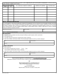 Form MO375-1122 Application/Renewal for Public Adjuster Solicitor - Missouri, Page 2