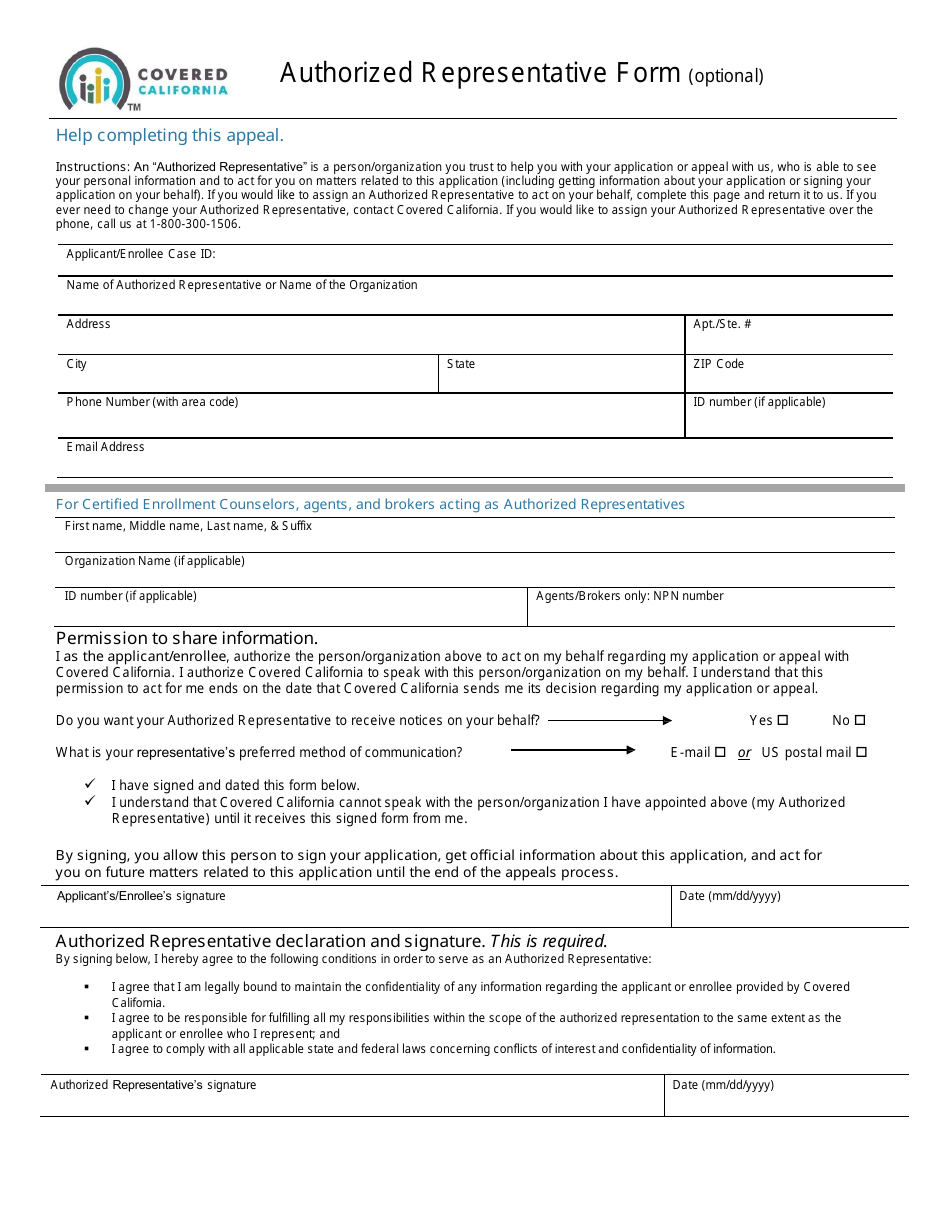Request for a State Fair Hearing to Appeal a Covered California Eligibility Determination - California, Page 4