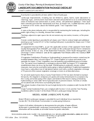 Form PDS-404E Landscape Documentation Package Checklist - County Landscape Architect (Email Submittal) - County of San Diego, California, Page 4