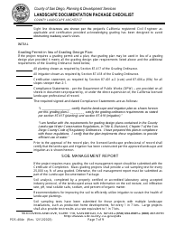 Form PDS-404E Landscape Documentation Package Checklist - County Landscape Architect (Email Submittal) - County of San Diego, California, Page 7