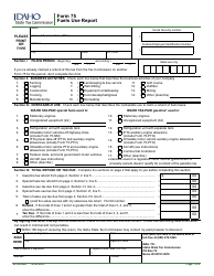 Form 75 (EFO00286) Fuels Use Report - Idaho