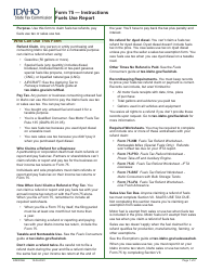 Form 75 (EFO00286) Fuels Use Report - Idaho, Page 3