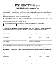 Document preview: Wioa Discrimination Complaint Form - Minnesota
