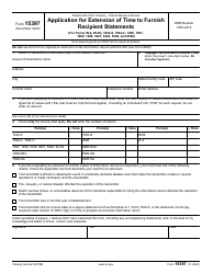 IRS Form 15397 Application for Extension of Time to Furnish Recipient Statements