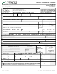 Document preview: Form VD-038 Application for Snowmobile Registration - Vermont