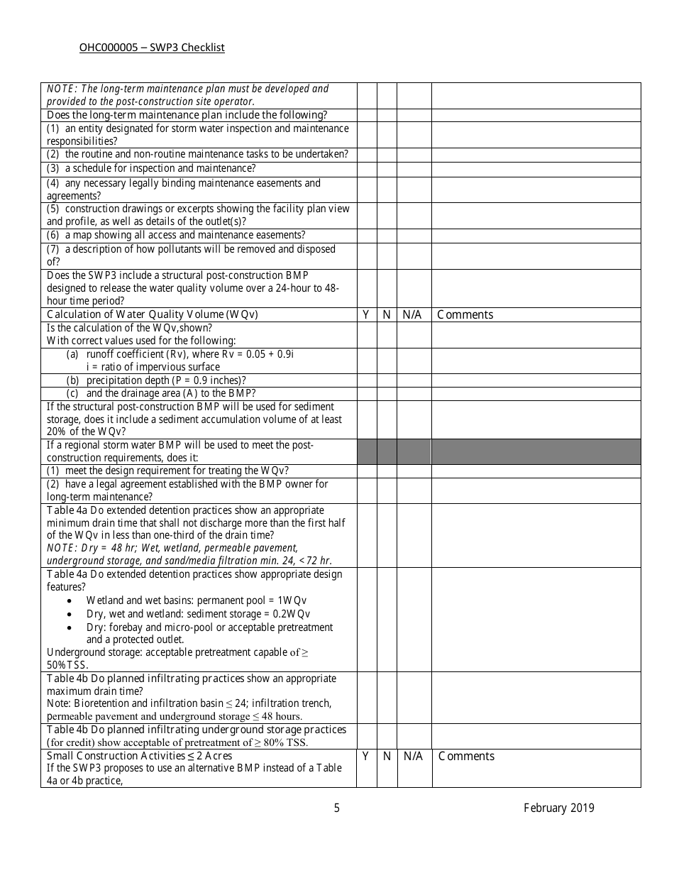 Ohio Construction General Permit Ohc000005 - Storm Water Pollution ...