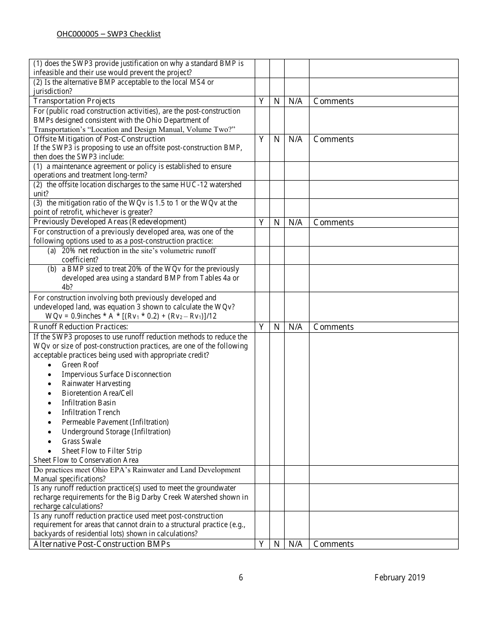 Ohio Construction General Permit Ohc000005 - Storm Water Pollution ...