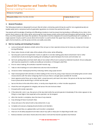 Used Oil Permit by Rule Transporter and Transfer Facility Notification - Utah, Page 8