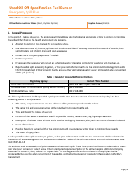 Used Oil off-Specification Fuel Burner New Permit Application &amp; 10-year Renewal - Utah, Page 5