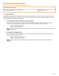 Used Oil Processor/Re-refiner New Permit Application &amp; 10-year Renewal - Utah, Page 8