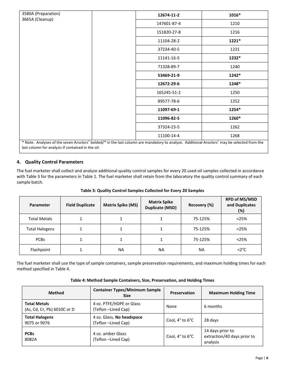 Used Oil Fuel Marketer New Permit Application  10-year Renewal - Tennessee, Page 6