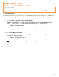 Used Oil Transfer Facility New Permit Application &amp; 10-year Renewal - Utah, Page 7