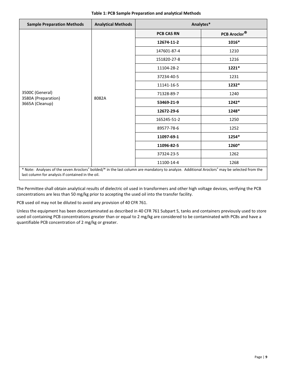 Used Oil Transfer Facility New Permit Application  10-year Renewal - Utah, Page 9