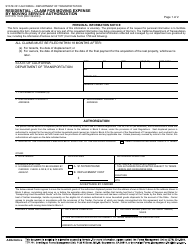 Form DOT RW10-29 Residential - Claim for Moving Expense by Moving Service Authorization - California