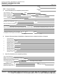 Form DOT RW16-25 Property Information Form - California