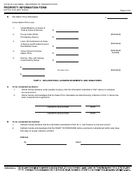 Form DOT RW16-25 Property Information Form - California, Page 2