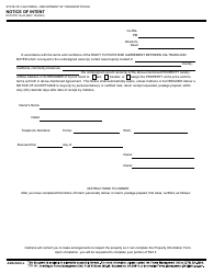 Document preview: Form DOT RW16-24 Notice of Intent - California