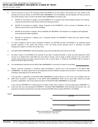 Form DOT RW16-16 Note and Agreement Secured by a Deed of Trust - California, Page 2