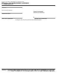 Form RW08-31 Appraisal Cost Reimbursement Agreement - California, Page 2