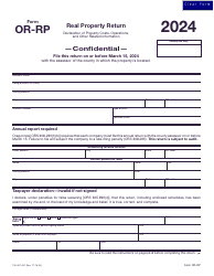 Document preview: Form OR-RP (150-301-031) Real Property Return - Oregon, 2024